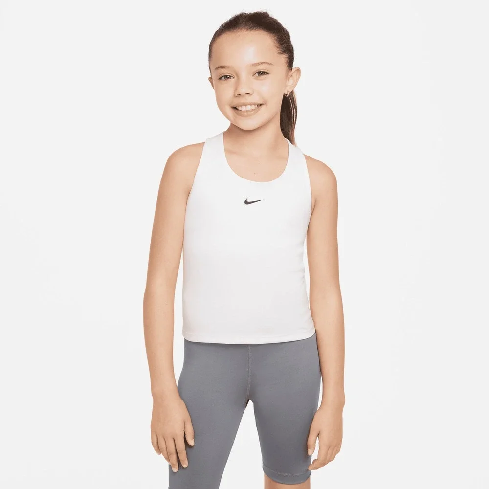 Nike Dri-FIT Swoosh Sports Bra Tank Top - White - Size‎ L